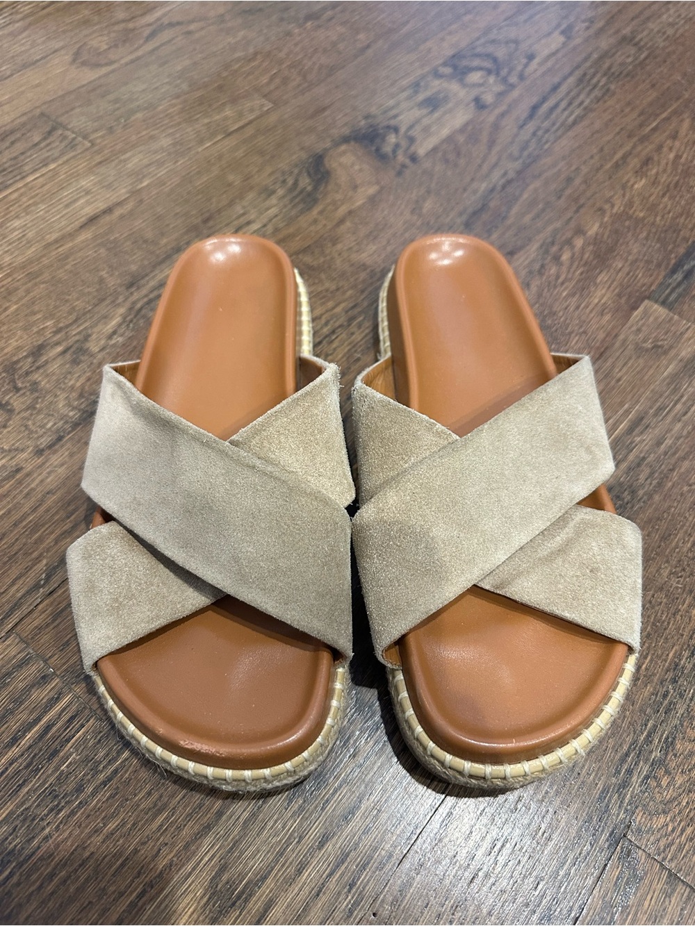 Aquatalia Suede Leather Sandals
